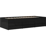  Okvir kreveta s pohranom s ladicama Crni hrast 80 x 200 cm | shoptok.hr