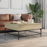  Stolić za kavu boja hrasta sonome 95x95x45 cm od drva i metala | shoptok.hr