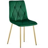 Libra stolica - tamnozeleni baršun / zlatne noge x 1 | shoptok.hr