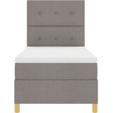  Box Spring Bed z vzmetnico Taupe Enojna Tkanina, (22051955) | Shoptok.si