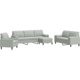 4-dijelni set sofa s jastucima svjetlosivi baršunasti | Eponuda.com