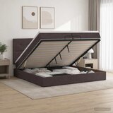  Krevet od pjene s madracem i LED-om Tamno smeđa 200 x 200 cm | shoptok.hr