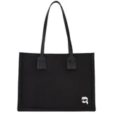 Karl Lagerfeld IKON NYLON MD SQUARE TOTE Crna