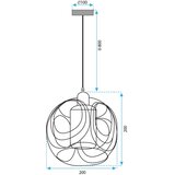 Toolight Lampa Wisząca APP1127-1CP | shoptok.hr