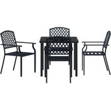 vidaXL Set za obedovanje u vrtu od 5 dijelova od čelika antracita | shoptok.hr