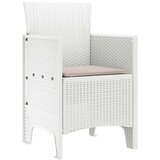  Vrtni stol Set 4 Bela s taupe blazinami, (22015545) | Shoptok.si