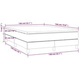  s oprugama i madracem tamnosmeđi 140 x 190 cm od tkanine | shoptok.hr