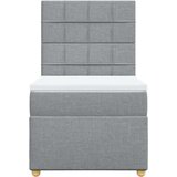 vidaXL Krevet s oprugama i madracem svjetlosivi 100x200 cm od tkanine | shoptok.hr