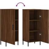 vidaXL Komoda rjavi hrast 34,5x34x90 cm inženirski les | Shoptok.si