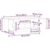 vidaXL TV omarica starinski les 102x30x37,5 cm inženirski les | Shoptok.si