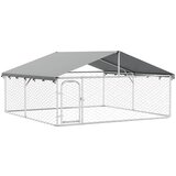 Vanjski kavez za pse s krovom 300 x 300 x 150 cm | shoptok.hr