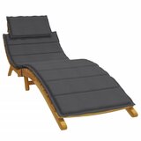 vidaXL Blazina za ležalnik melanž antracitna 186x58x3 cm blago | Shoptok.si