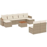 Maison Chic Seti vrtnega pohištva - Vrtna garnitura - Vrtni pohištvo set 10-delna z blazinami bež poli ratan, (21815207) | Shoptok.si