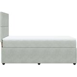 Box spring krevet s madracem svjetlosivi 100x200 cm baršunasti | shoptok.hr