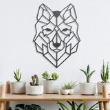 Wallity wolf black decorative metal wall accessory cene