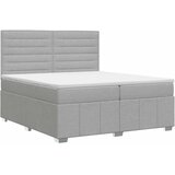 Boxspring krevet s madracem Svjetlosiva 200 x 200 cm Tkanina - Svjetlosiva 200 x 200 cm Dizajn linija | shoptok.hr