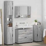 Set namještaja za kupaonicu 4 kom. Siva Sonoma | shoptok.hr