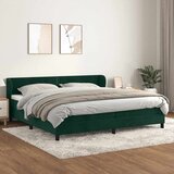  s oprugama i madracem tamnozeleni 200x200 cm baršunasti | shoptok.hr
