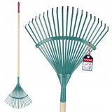 KADAX Grablje za listje, vrtne in travne grablje z lesenim ročajem, 170 cm, pahljačaste grablje, (5000346842) | Shoptok.si