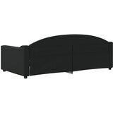  Dnevni krevet crni 90 x 190 cm od tkanine | shoptok.hr