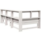  Krevet s regalom za knjige bez madraca bijeli 75x190cm borovina | shoptok.hr