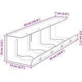  Pohranite kablove ispod stola 2 kom. Antracit 43 x 12 x 10 cm | shoptok.hr