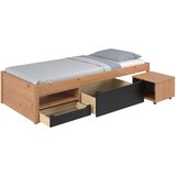 MID.YOU POSTELJA S PREDALOM 90 cm x 200 cm , naravne barve, črna | Shoptok.si