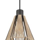 Eglo Adwickle viseća lampa E27, 17 cm, crna/prirodna nit, 43776 | shoptok.hr