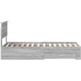  Okvir za krevet Sivi Sonoma i srebrna 75 x 190 cm | shoptok.hr