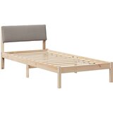 vidaXL Okvir kreveta Smeđa i taupe 90 x 190 cm Masivna borovina | shoptok.hr