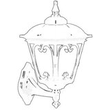 Opviq Vanjska zidna lampa BAP-68181-BSY-M3, 40 cm, IP65, E27, 40W, Crna | Eponuda.ba