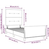  Temno zeleno žametno posteljno ogrodje 80x200 cm, (22048998) | Shoptok.si