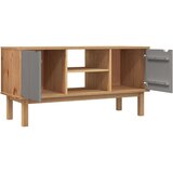 TV ormarić OTTA smeđe-sivi 113,5x43x57 cm od masivne borovine | Eponuda.ba