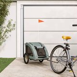 vidaXL Prikolica za bicikl za ljubimce siva od tkanine i željeza | shoptok.hr