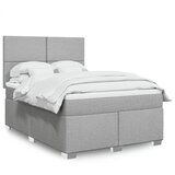  Krevet box spring s madracem svjetlosiva 160x200 cm tkanina | shoptok.hr