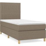 Maison Chic Box spring postelja - Vzmetna postelja z vzmetnico taupe 90x190 cm blago SL19153, (21880600) Cene