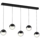  LED luster na sajli ZIREA LED/30W/230V crna Cene