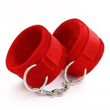 Crushious Lisice za zapešća - Tough Love, s lancem od 40 cm , crvene u