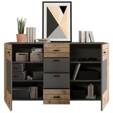 MID.YOU Komoda Freno, Barva Hrasta, Siva | Shoptok.si
