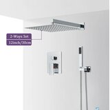 EYN Podometni tuš panel iz medenine | Tuš panel PT04042 — Brez spodnjega izliva — 30 cm | Shoptok.si