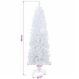  Umjetno vitko božićno drvce 180 cm PVC i čelik Bijela | shoptok.hr