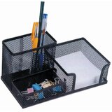  Organizer stolni 3U1 , žica, crni dimenzije 20x10x10cm | shoptok.hr