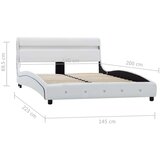  Posteljni okvir LED belo umetno usnje 140x200 cm, (20648486) | Shoptok.si