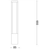 Ideal Lux - spoljašnja LED lampa TIFONE LED/8,5W/230V 65,5 cm IP65 antracit | Eponuda.com