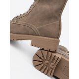 Shelvt Stylish dark beige hiking boots with a thick sole | ePonuda.com