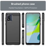 Techsuit Carbon Silicone maska za Motorola Moto E13 – crna | shoptok.hr