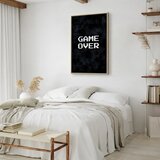 Slika - Pixel Game Over 60x90 U prirodnom drvenom okviru | shoptok.hr