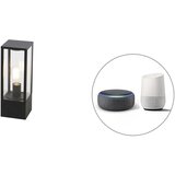 QAZQA Pametna stoječa zunanja svetilka črna 40 cm vključno z Wifi ST64 - Charlois | Shoptok.si