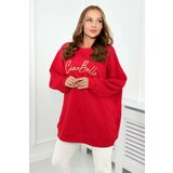 Kesi Insulated sweatshirt with red Ciao Bella lettering Cene