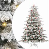 vidaXL Umetno Zložljivo Božično Drevo Bela 240 cm PE in PVC | Shoptok.si